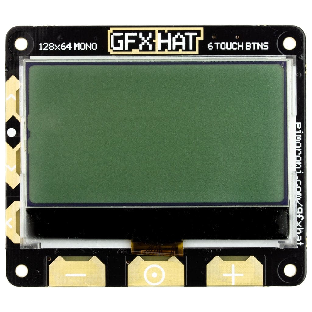 GFX HAT - 128x64 LCD Display with RGB Backlight and Touch Buttons [Discontinued] - Image 3
