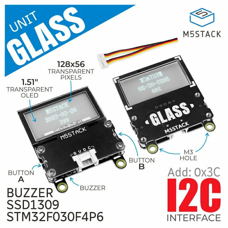 Glass Unit with 1.51" Transparent OLED [Discontinued] - Image 2
