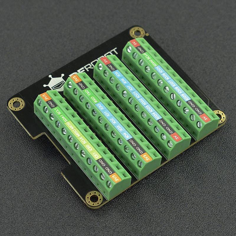 GPIO Terminal Block HAT with LED indicators - Image 2
