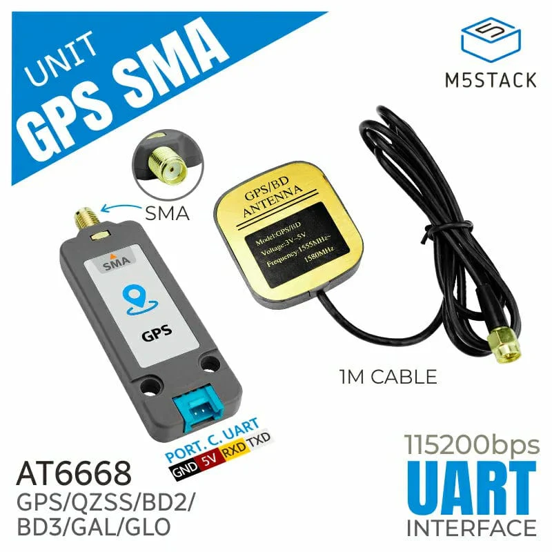 GPS/BDS Unit with SMA Antenna (AT6668) - Image 2