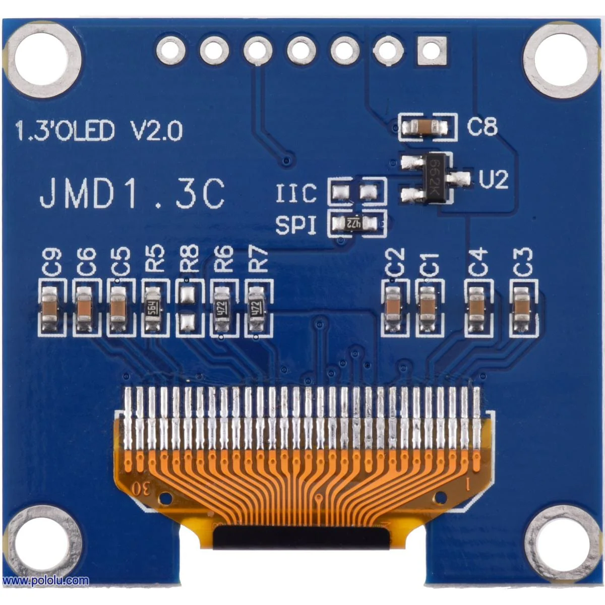 Graphical OLED Display: 128x64, 1.3", White, SPI [Discontinued] - Image 3