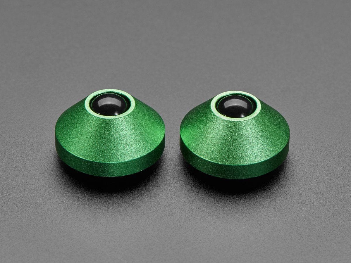 Green Anodized Aluminum Bumper Feet - Pack of 2
