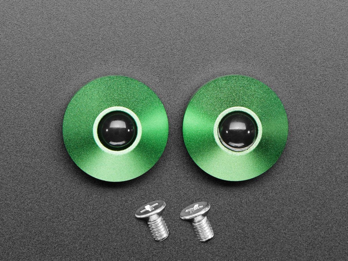 Green Anodized Aluminum Bumper Feet - Pack of 2 - Image 2