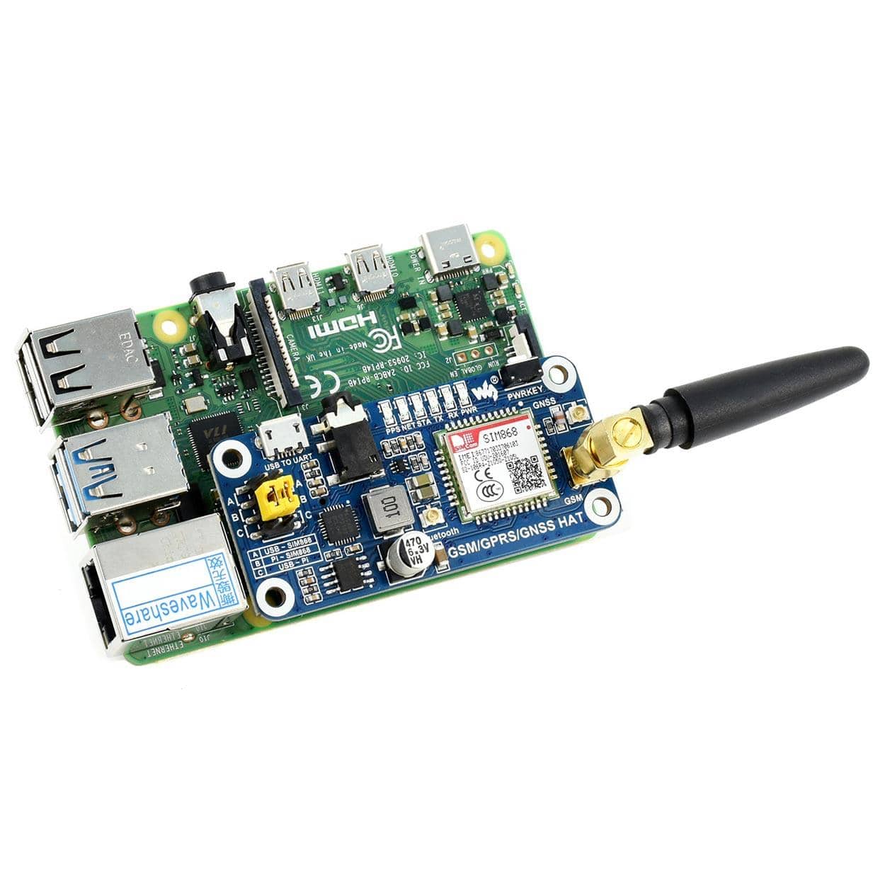 GSM, GPRS, GNSS, Bluetooth and RTC HAT for Raspberry Pi - Image 6