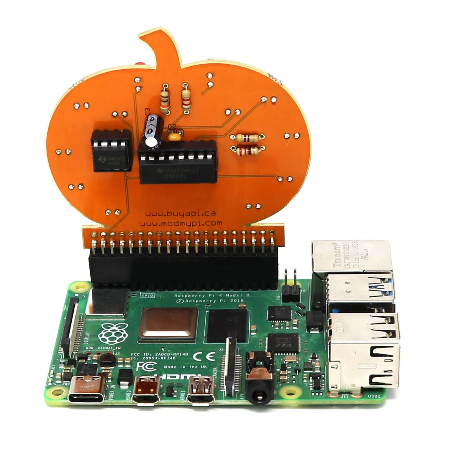 Halloween PumpkinPi Soldering Kit for Raspberry Pi (555 Timer) [Discontinued] - Image 5