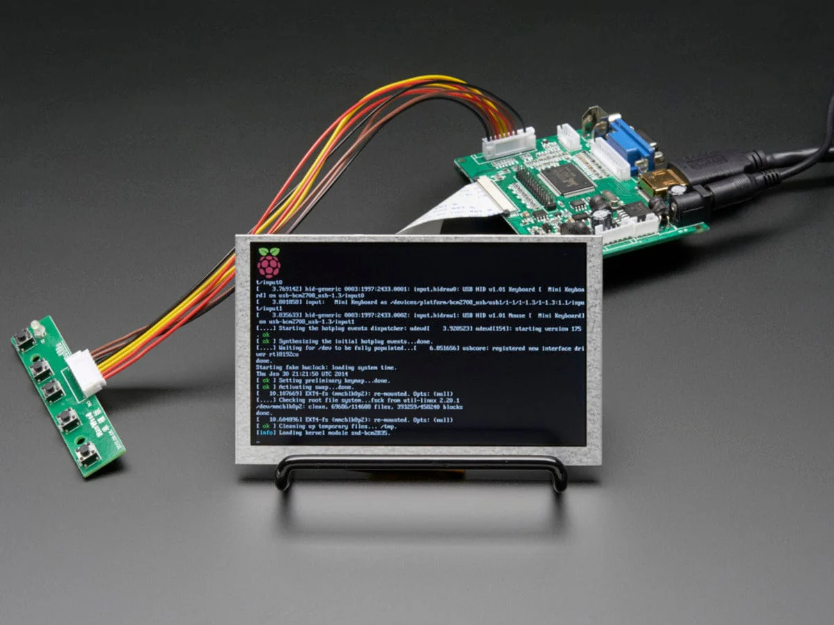 HDMI 4 Pi 5" Display not Touchscreen 800x480 - HDMI/VGA/NTSC/PAL [Discontinued] - Image 2