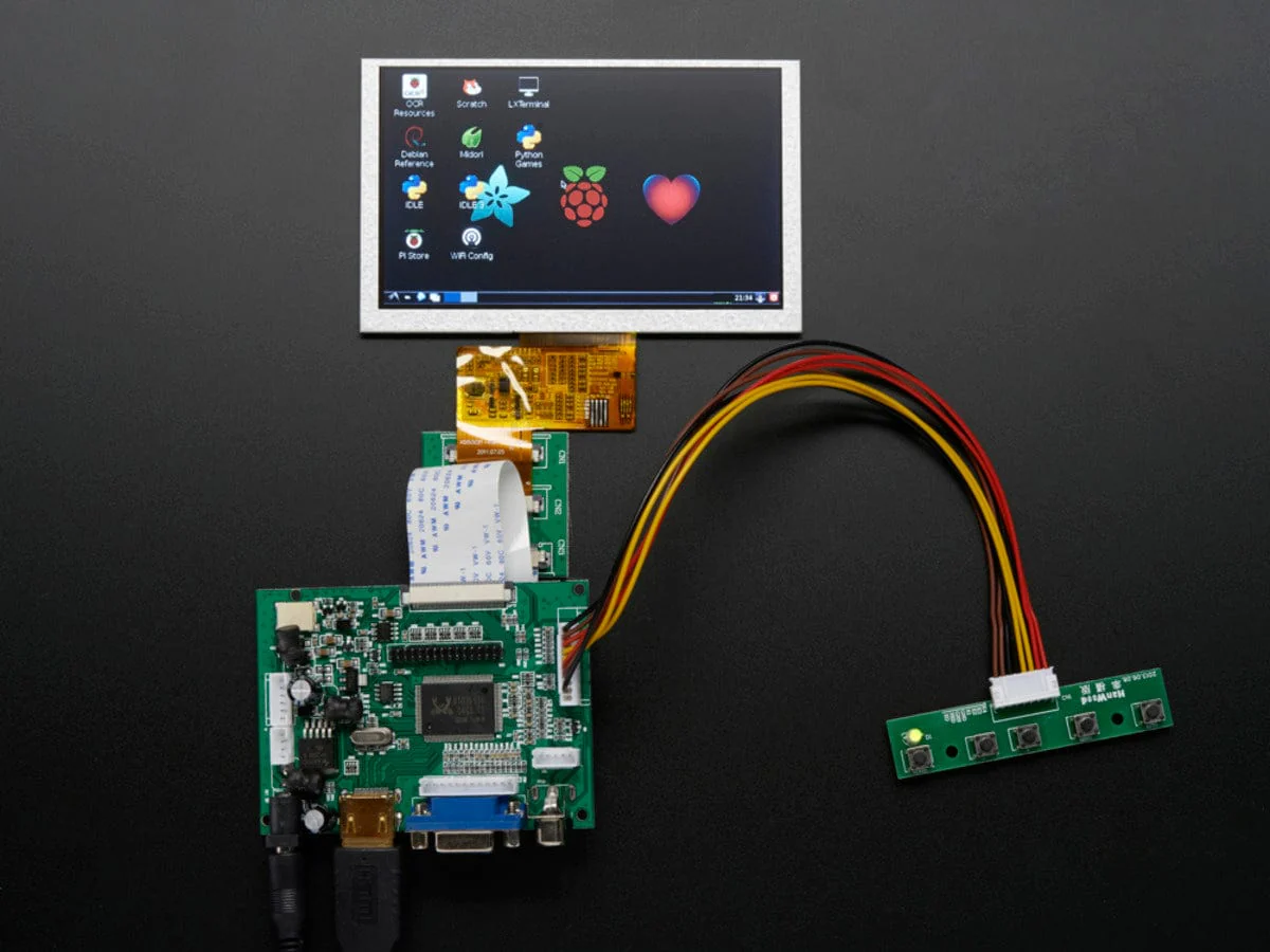 HDMI 4 Pi 5" Display not Touchscreen 800x480 - HDMI/VGA/NTSC/PAL [Discontinued] - Image 6