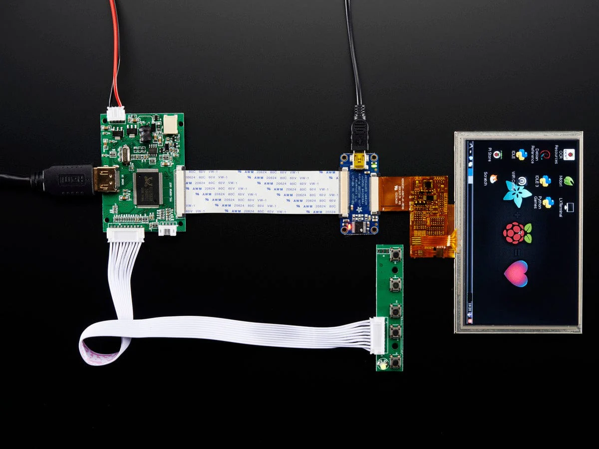 HDMI 4 Pi: 5" Display w/Touch and Mini Driver - 800x480 HDMI [Discontinued] - Image 3
