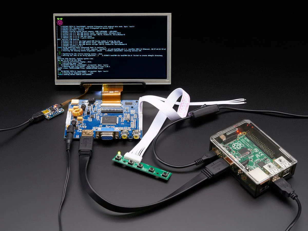 HDMI 4 Pi: 7" Display & Audio 1024x600 w/Touchscreen [Discontinued] - Image 3