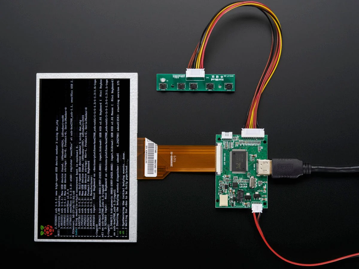 HDMI 4 Pi: 7" Display (no Touch) w/Mini Driver - 800x480 HDMI [Discontinued] - Image 3