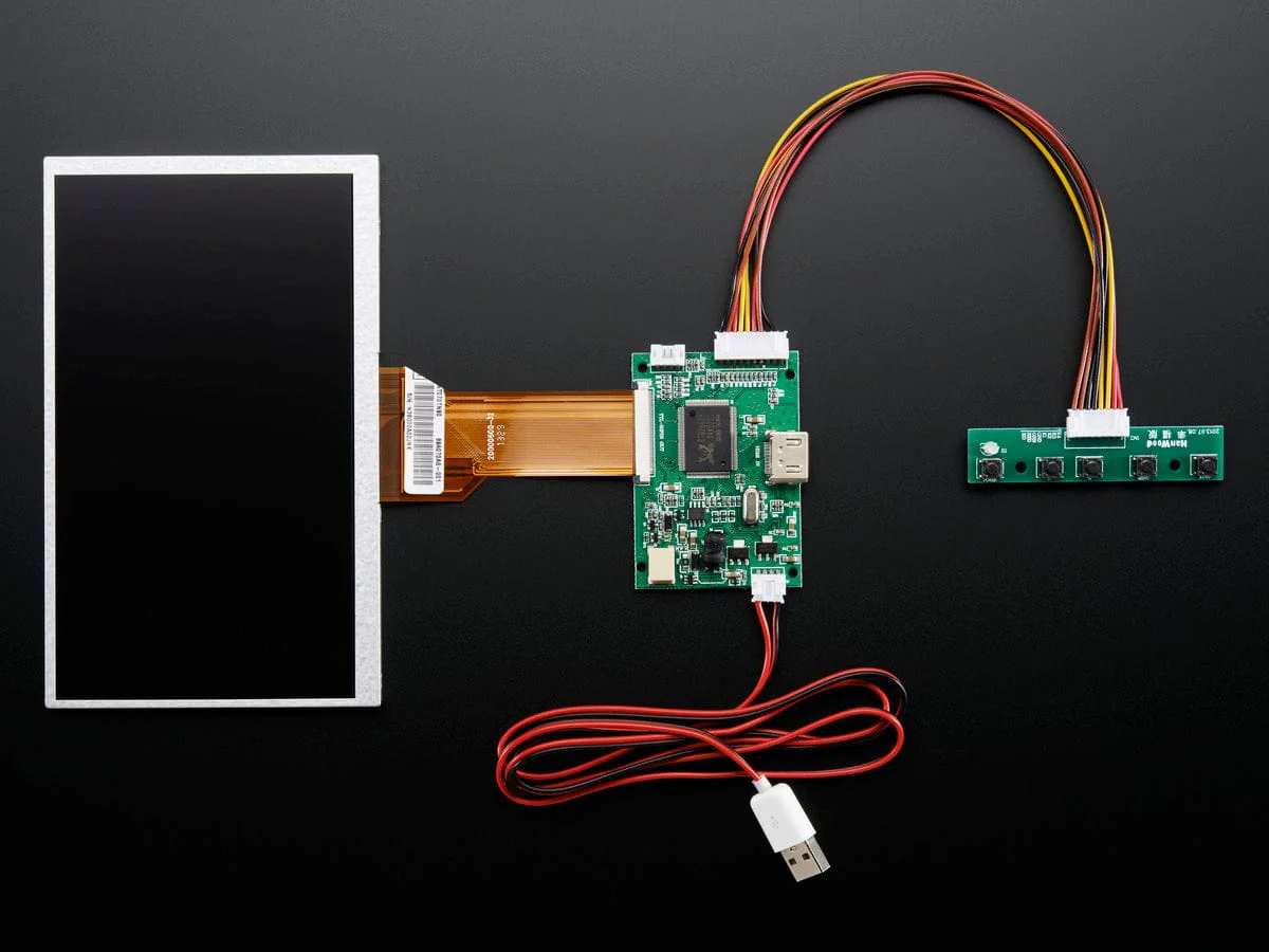 HDMI 4 Pi: 7" Display (no Touch) w/Mini Driver - 800x480 HDMI [Discontinued] - Image 5