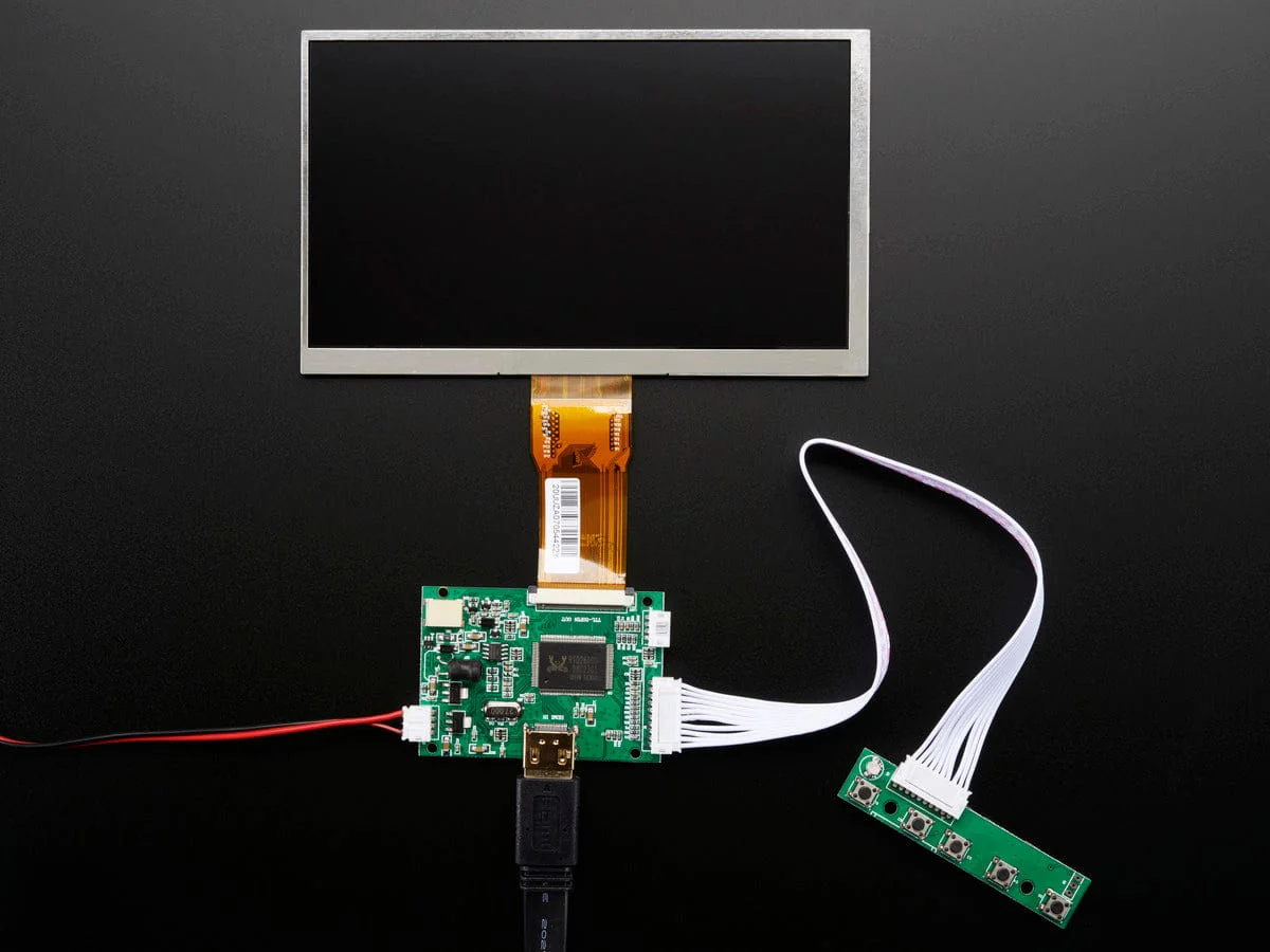 HDMI 4 Pi: 7" Display no Touchscreen 1024x600 w/ Mini Driver [Discontinued] - Image 3