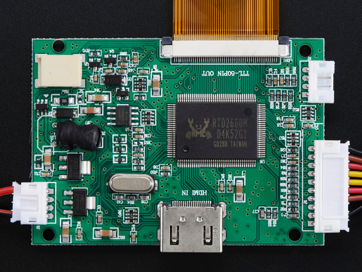 HDMI 4 Pi: 7" Display no Touchscreen 1024x600 w/ Mini Driver [Discontinued] - Image 4
