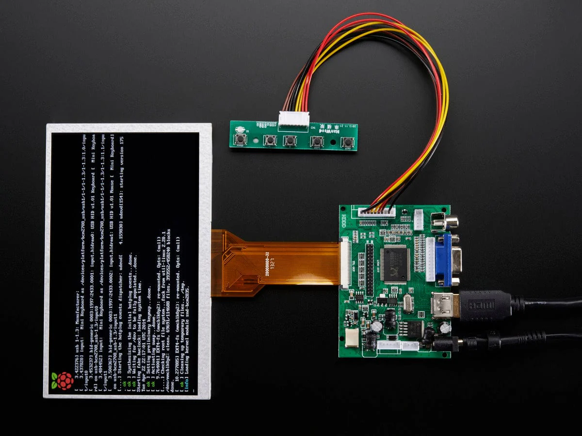 HDMI 4 Pi: 7" Display no Touchscreen 800x480 - HDMI/VGA/NTSC/PAL [Discontinued] - Image 3