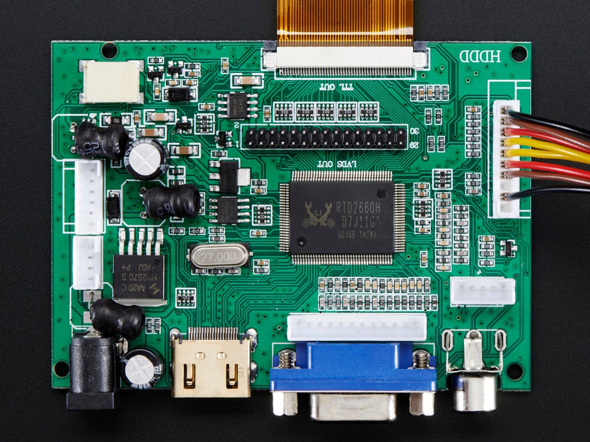 HDMI 4 Pi: 7" Display no Touchscreen 800x480 - HDMI/VGA/NTSC/PAL [Discontinued] - Image 4