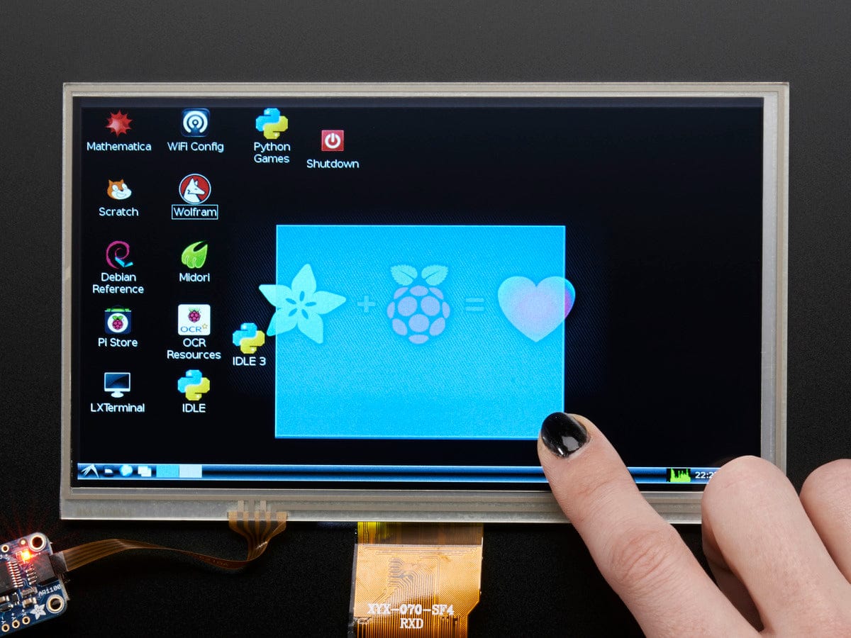HDMI 4 Pi: 7" Display w/Touchscreen 1024x600 w/ Mini Driver [Discontinued] - Image 2