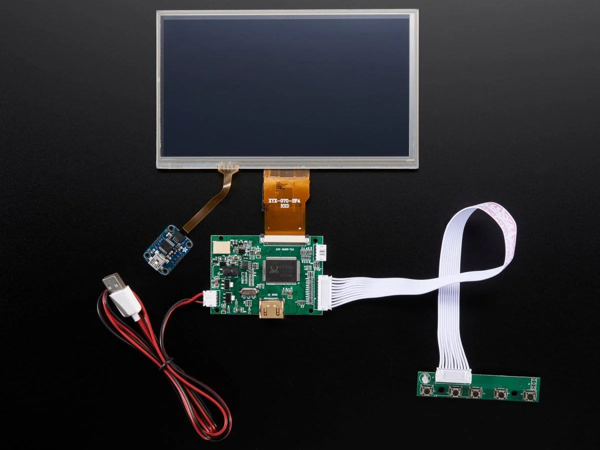 HDMI 4 Pi: 7" Display w/Touchscreen 1024x600 w/ Mini Driver [Discontinued] - Image 4