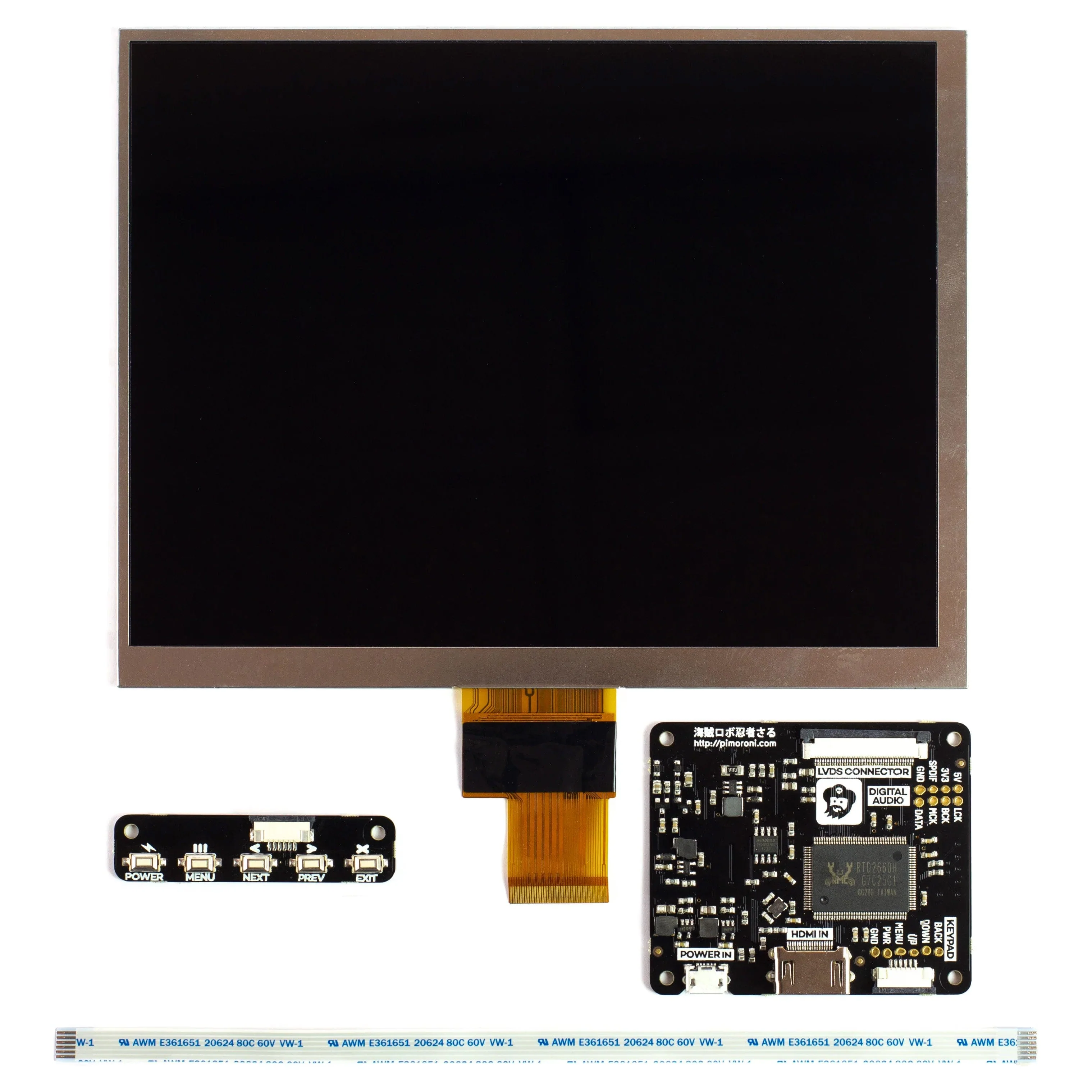 HDMI 8" IPS LCD Screen Kit (1024x768) - Image 2
