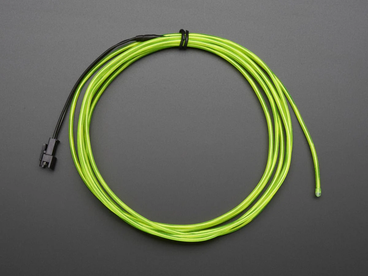 High Brightness Green Electroluminescent (EL) Wire - 2.5 meters (High brightness, long life) - Image 3