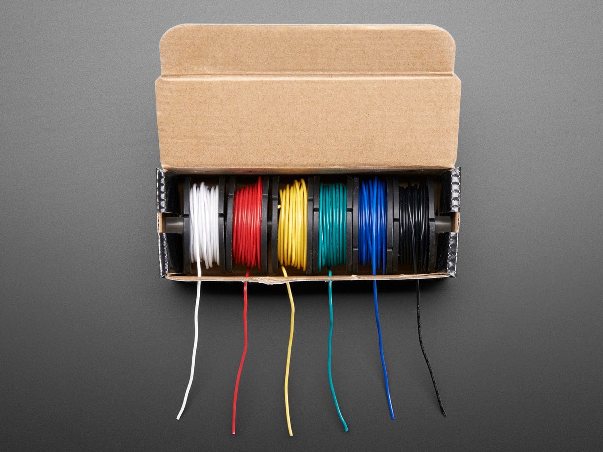 Hook-up Wire Spool Set - 22AWG Solid Core - 6 x 25 ft [Discontinued] - Image 2