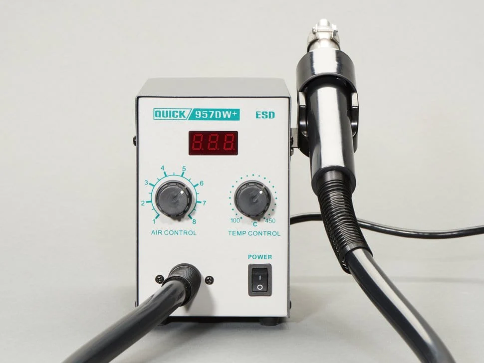 Hot Air Soldering Rework Station w/ Three Nozzles (Quick 957DW+) [discontinued] - Image 2