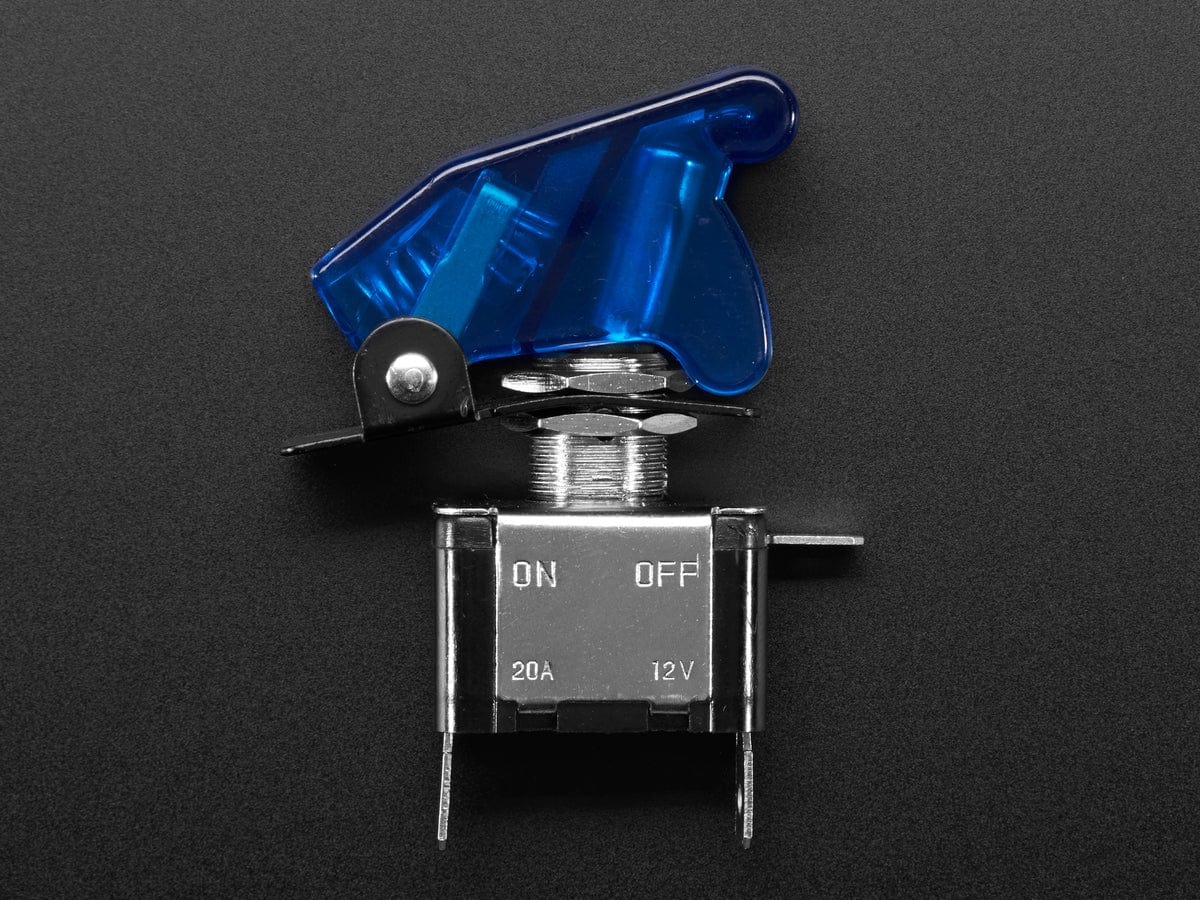 Illuminated Toggle Switch with Cover - Blue - Image 3