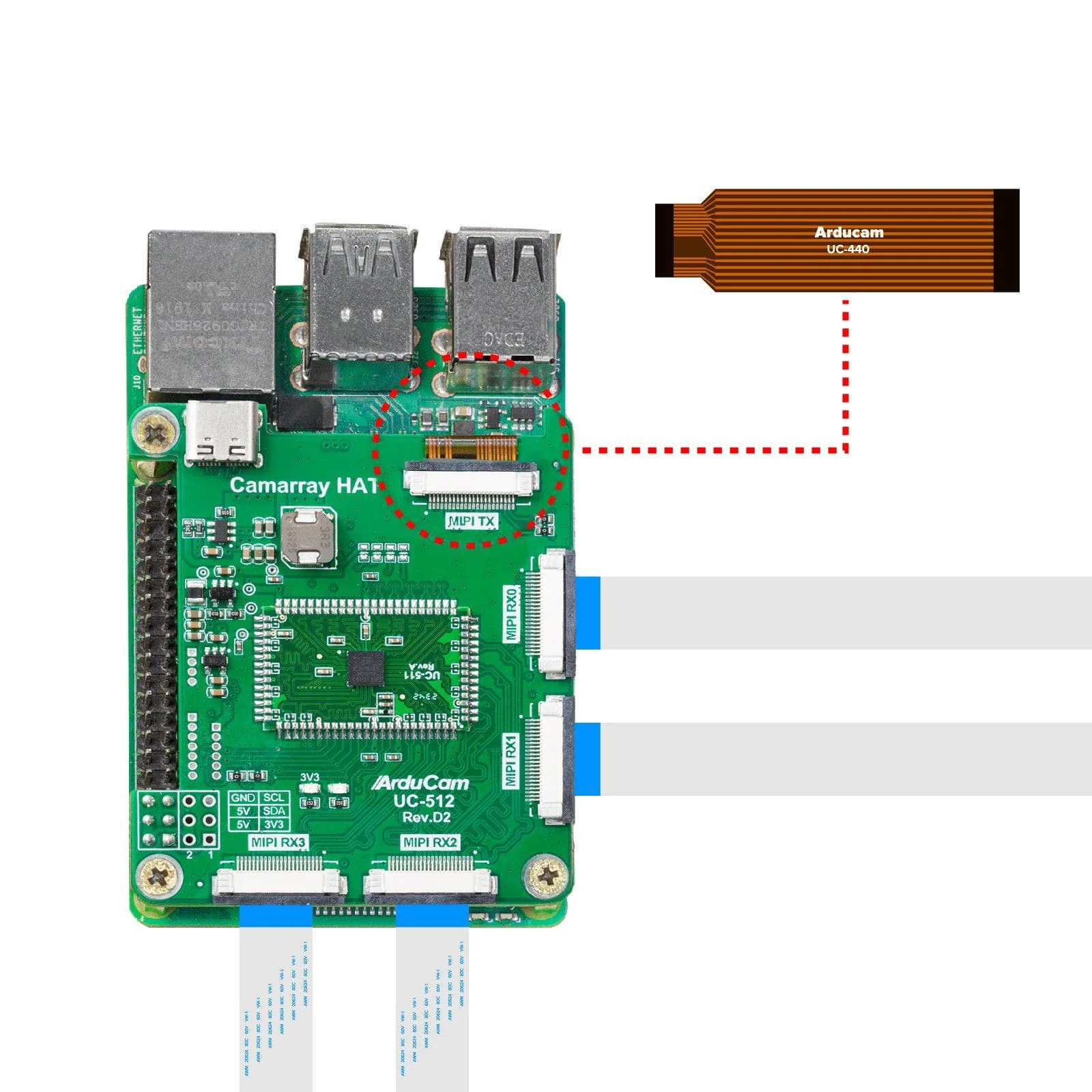 IMX519 16MP Autofocus Synchronised Quad-Camera Kit for Raspberry Pi - Image 2