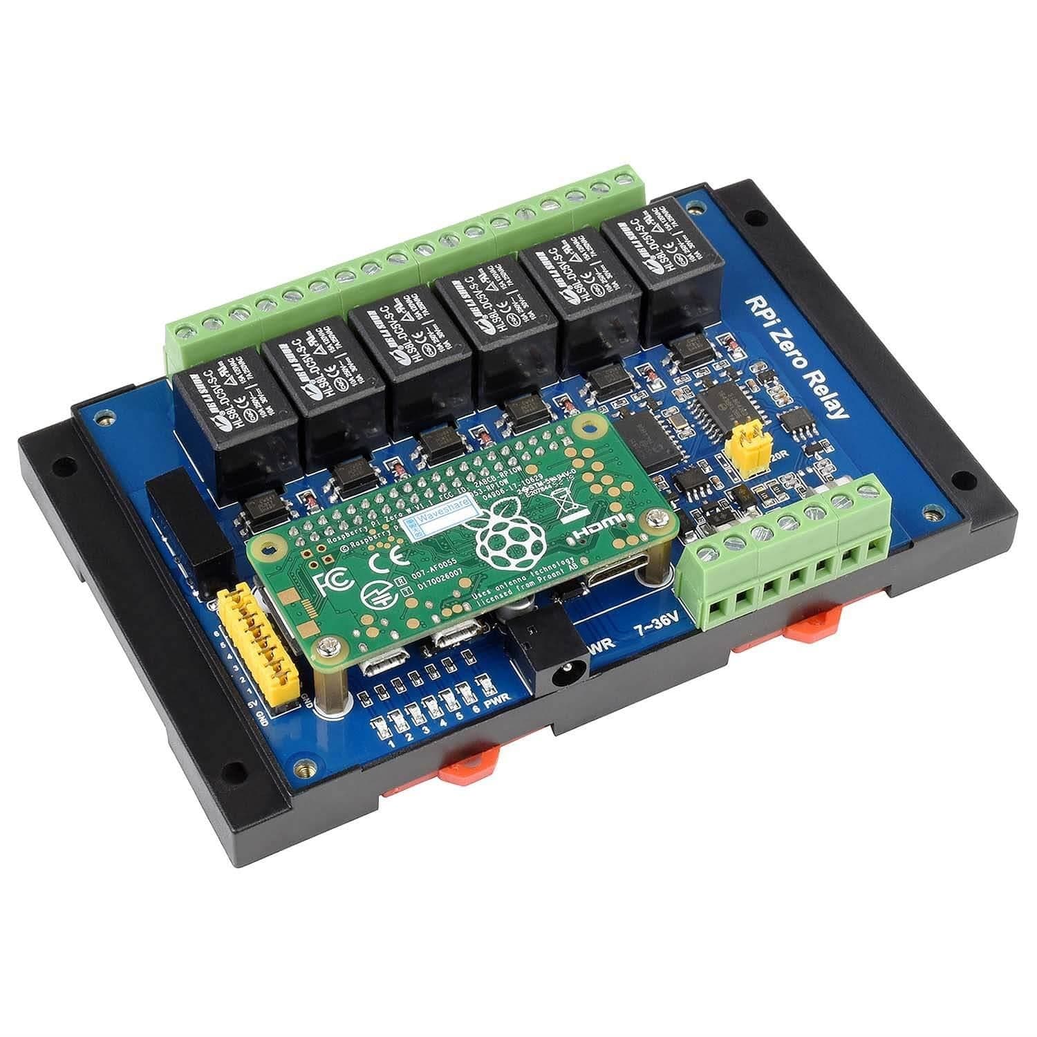 Industrial 6-Channel Relay Module for Raspberry Pi Zero - Image 3