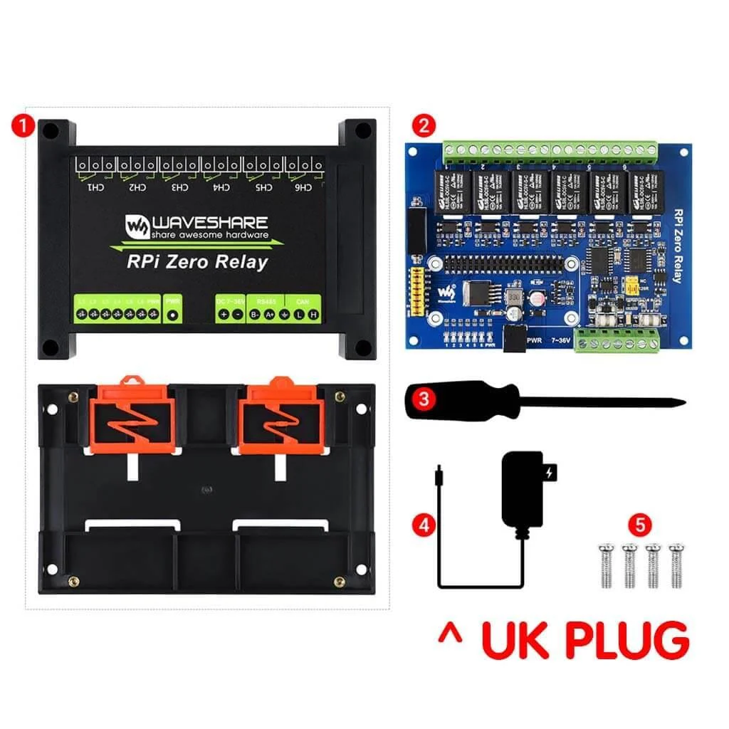 Industrial 6-Channel Relay Module for Raspberry Pi Zero - Image 7