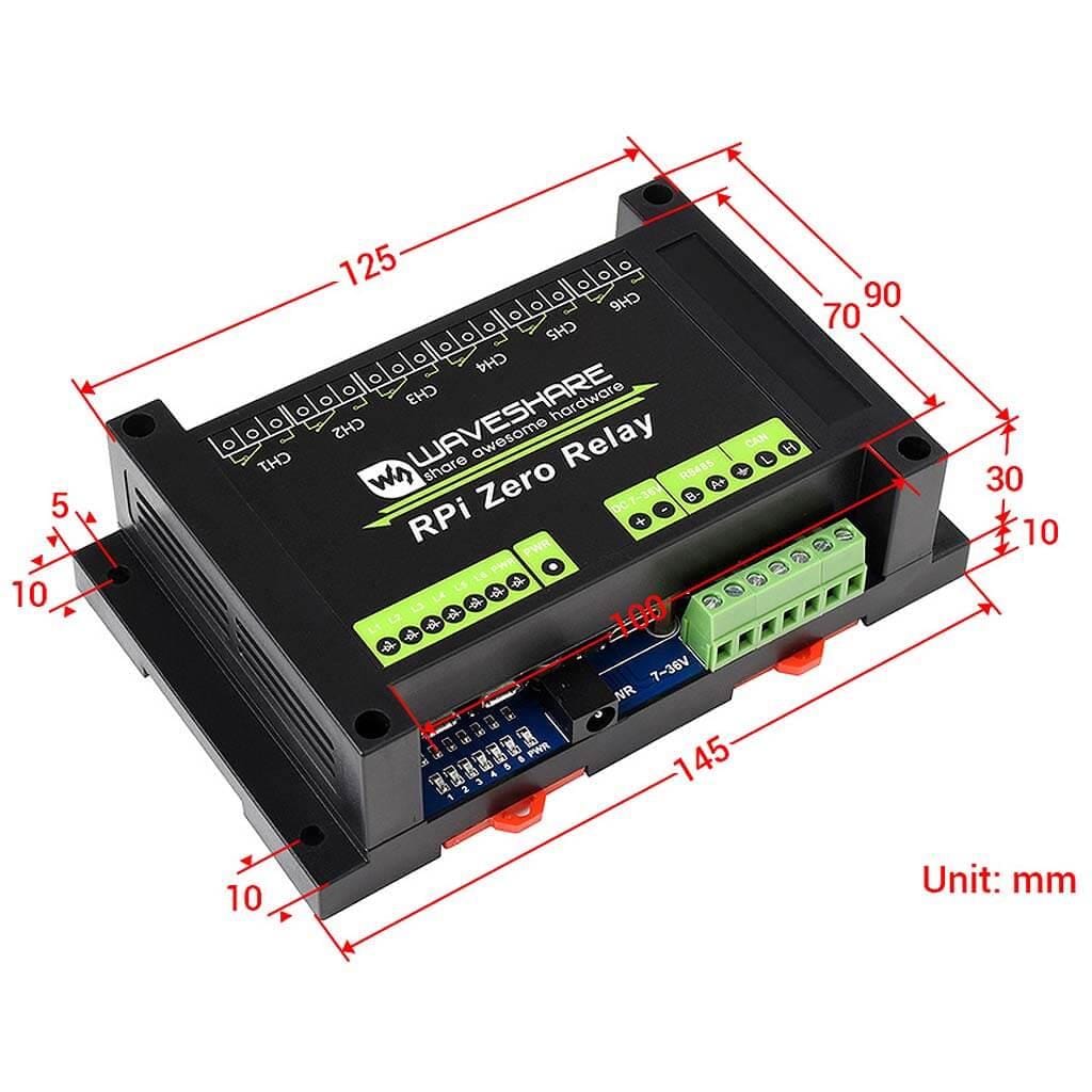 Industrial 6-Channel Relay Module for Raspberry Pi Zero - Image 8