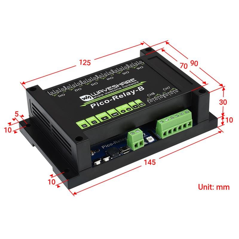 Industrial 8-Channel Relay Module for Raspberry Pi Pico - Image 8