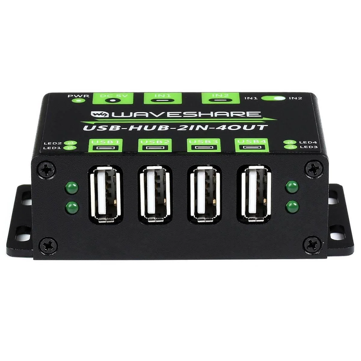Industrial Grade Dual-Host USB Hub (4x USB 2.0) - Image 2