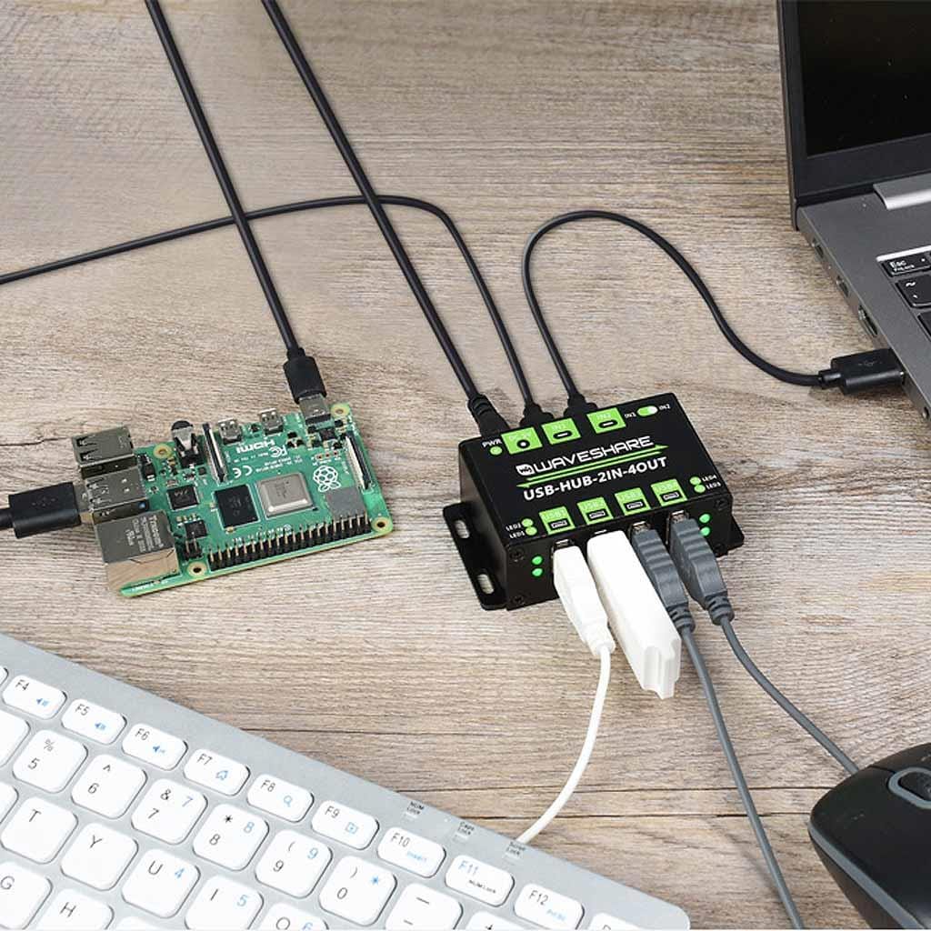 Industrial Grade Dual-Host USB Hub (4x USB 2.0) - Image 5