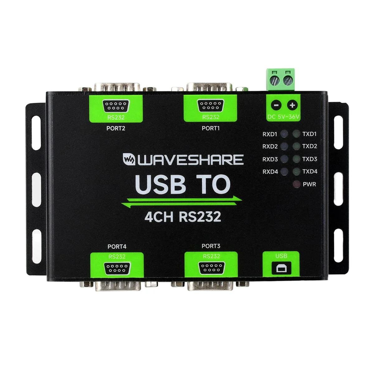 Industrial Isolated USB to 4-Channel RS232 Converter - Image 2