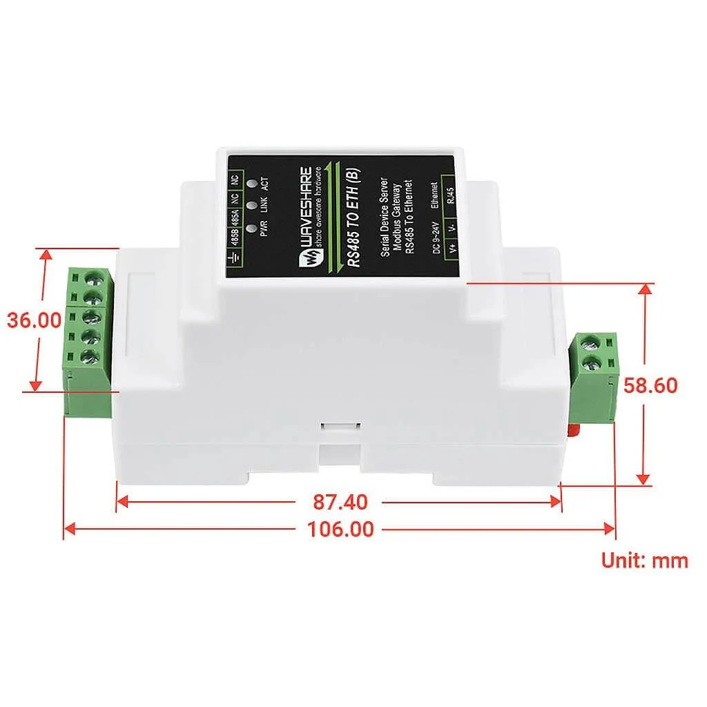 RS485 to RJ45 Ethernet Module - Common Ethernet Port (B) - Image 6