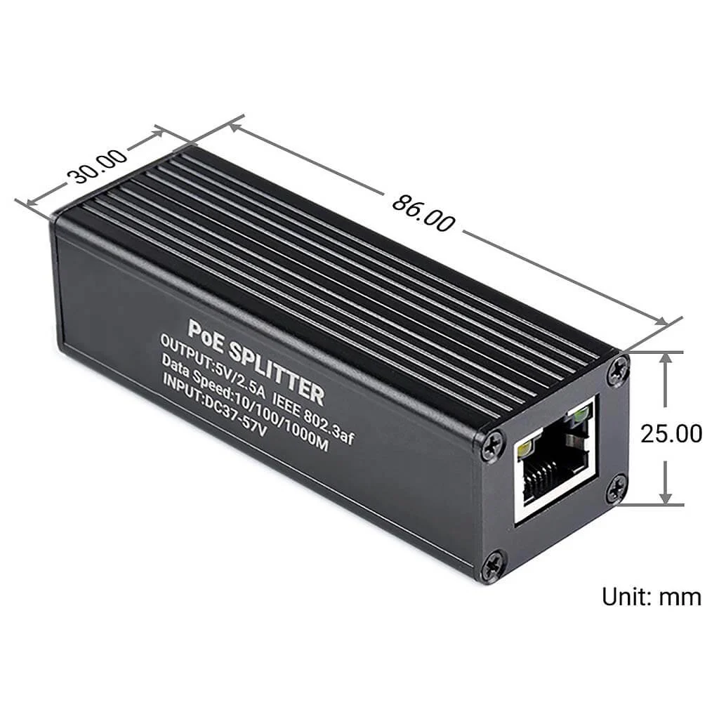 Industrial USB-C Gigabit PoE Splitter (5V 2.5A) - Image 6
