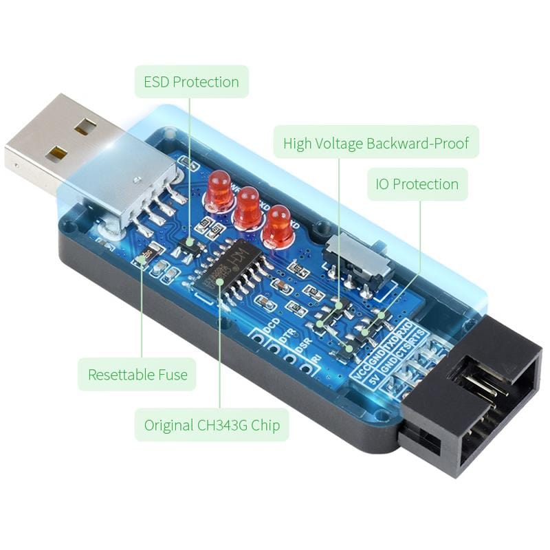 Industrial USB to TTL Converter (CH343G) - Image 4