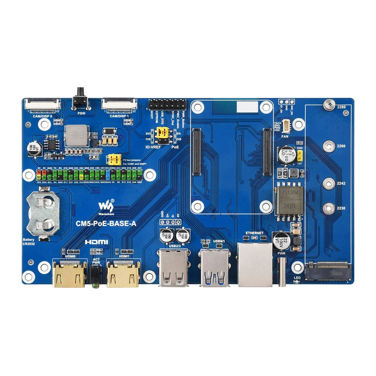 Waveshare PoE IO Board for Raspberry Pi CM5 - Image 2