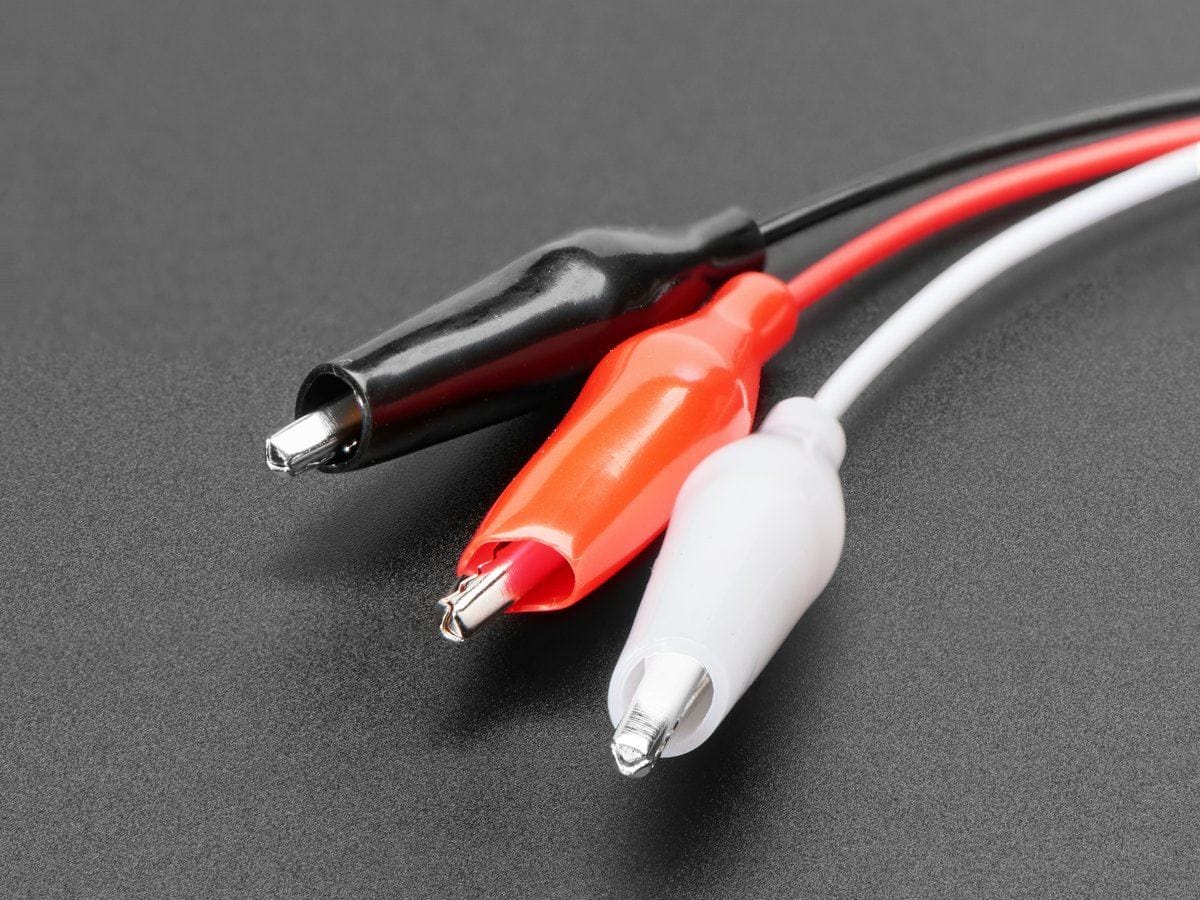 JST PH 3-pin Plug to Color Coded Alligator Clips Cable - Image 2