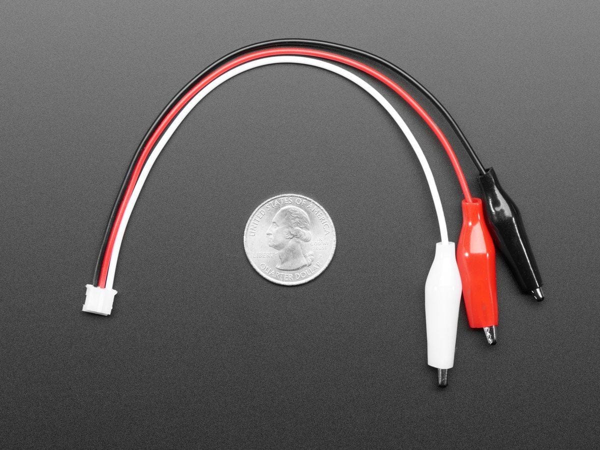 JST PH 3-pin Plug to Color Coded Alligator Clips Cable - Image 4