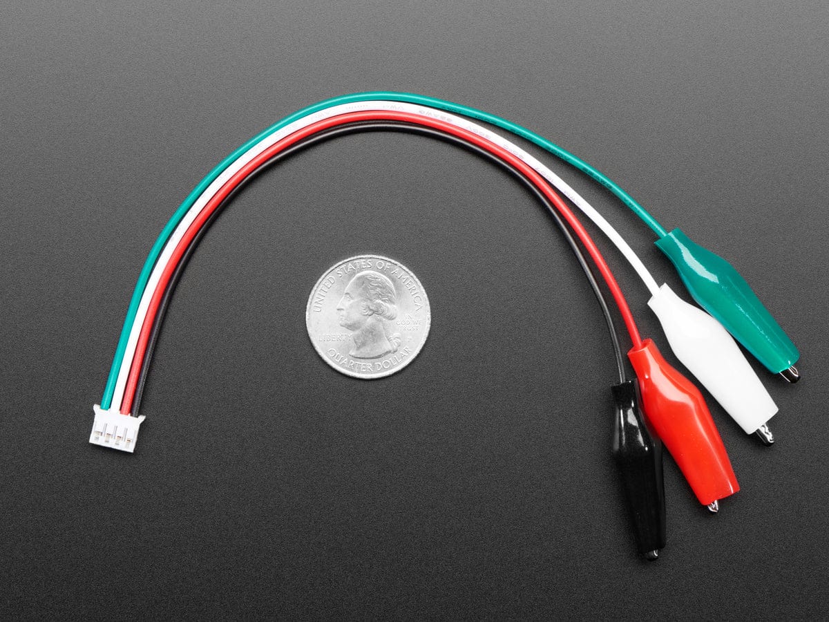 JST PH 4-pin Plug to Color Coded Alligator Clips Cable - Image 4