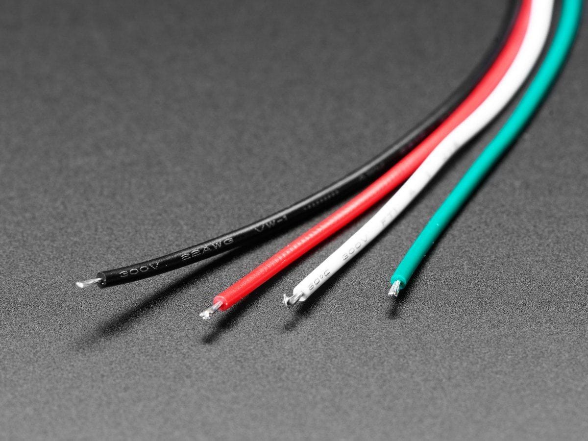JST PH 4-Pin Socket to Color Coded Cable - 200mm - Image 2