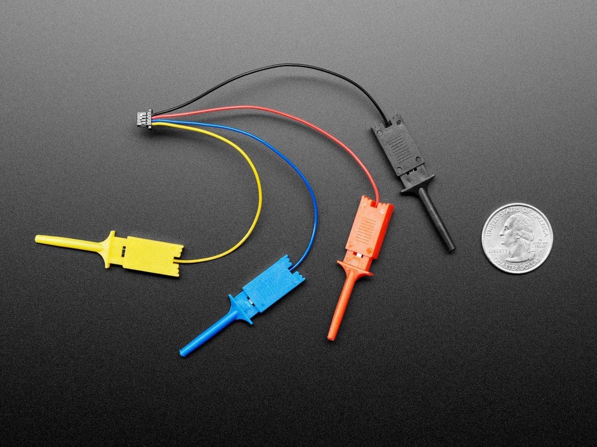 JST-SH 4-pin Cable with Micro SMT Test Hooks (STEMMA QT / Qwiic) - Image 2