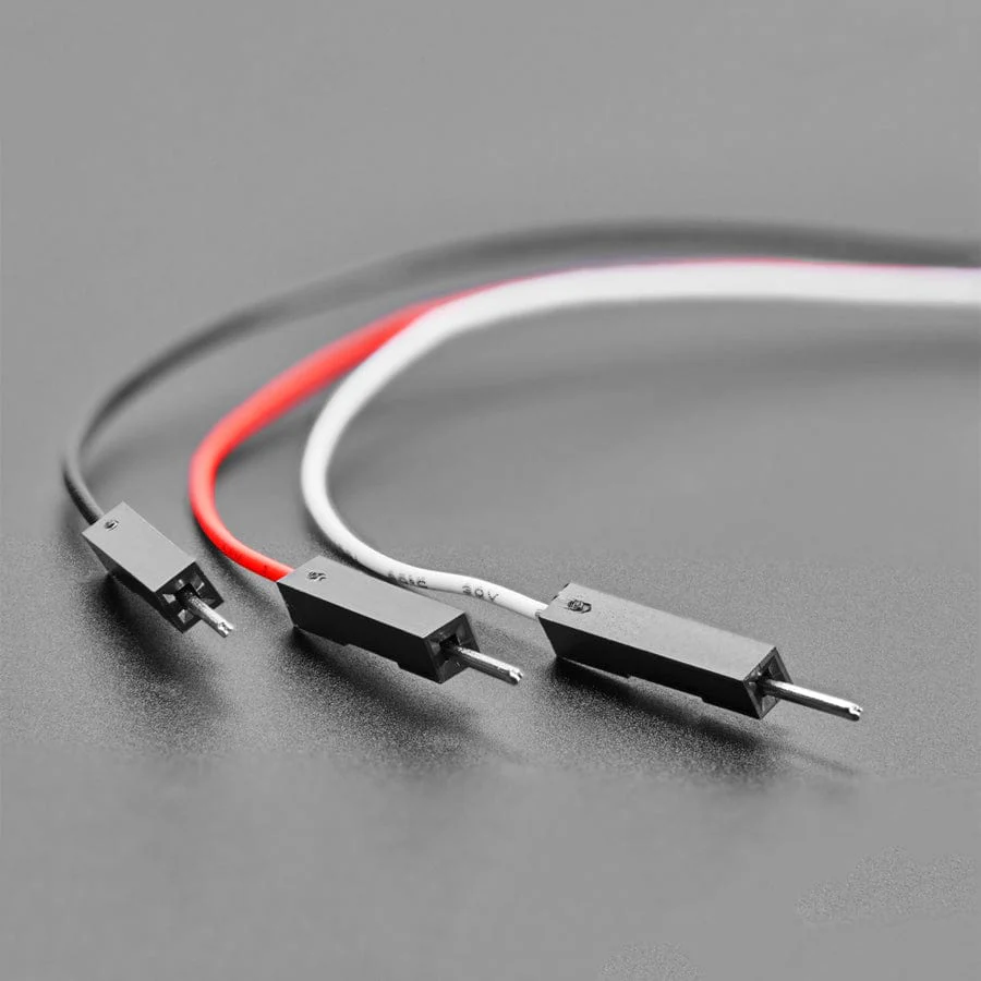 JST SH Compatible 1mm Pitch 3 Pin to Premium Male Headers Cable - 100mm long - Image 2
