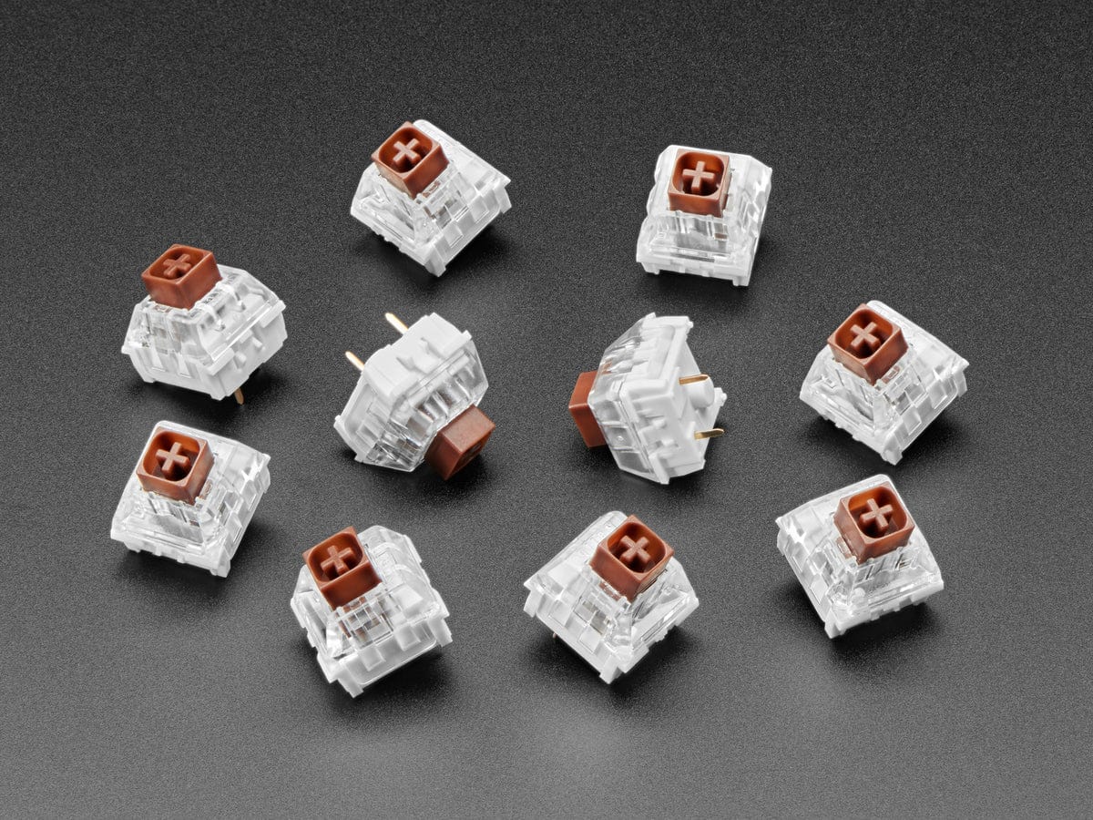 Kailh Mechanical Key Switches - Tactile Brown - 10 pack (Cherry MX Brown Compatible)