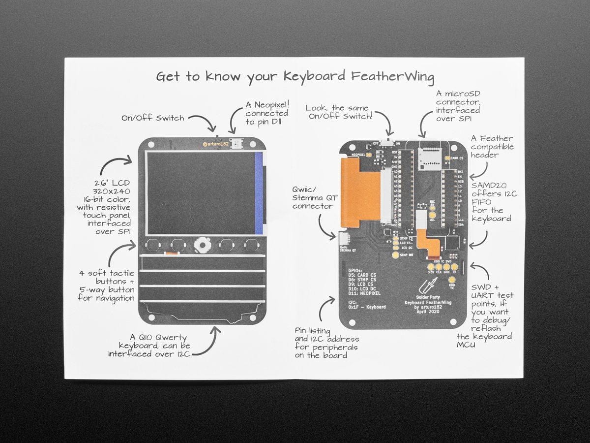 Keyboard FeatherWing - QWERTY Keyboard + 2.6" LCD [Discontinued] - Image 6