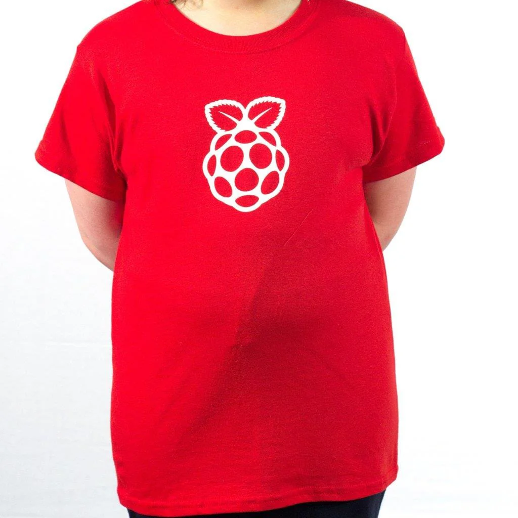 Kids Red Raspberry Pi Logo T-shirt [Discontinued] - Image 2