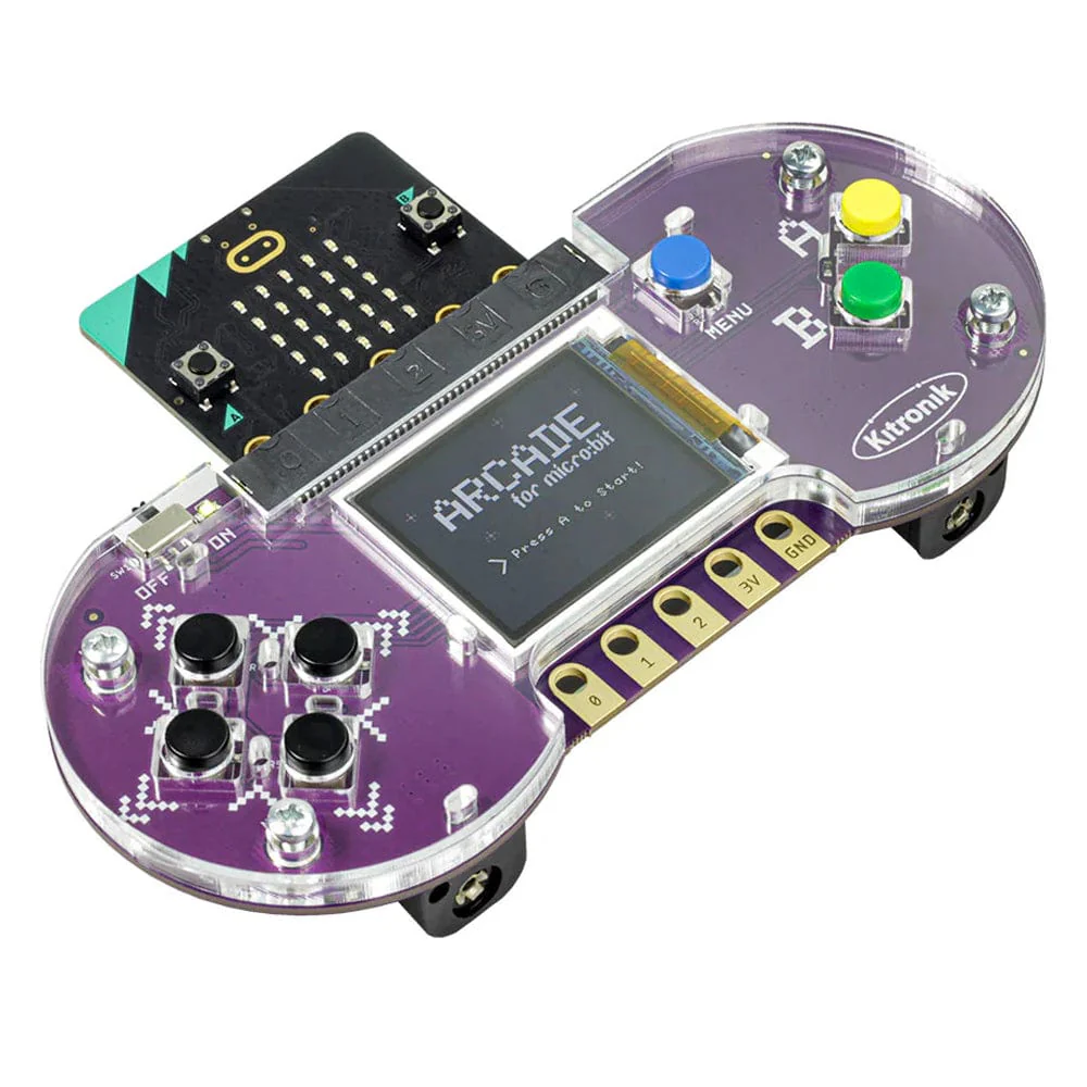 Kitronik ARCADE for micro:bit and MakeCode Arcade