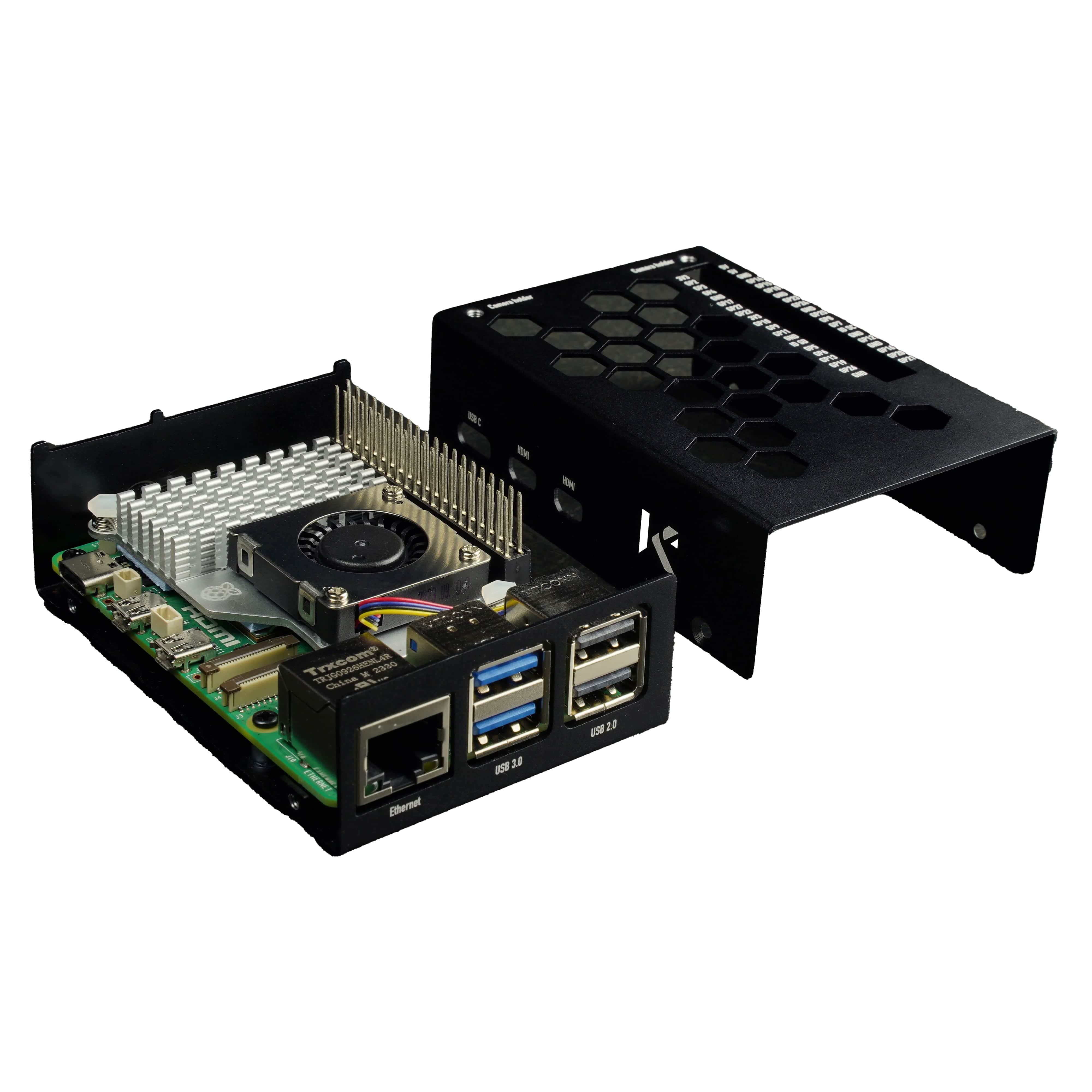 KKSB Black Aluminium Case for Rasperry Pi 5 - Image 4