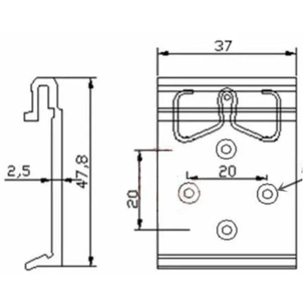KKSB DIN Rail Clip with Screws - Image 4